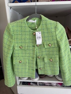 NWT Mango tweed blazer xxs